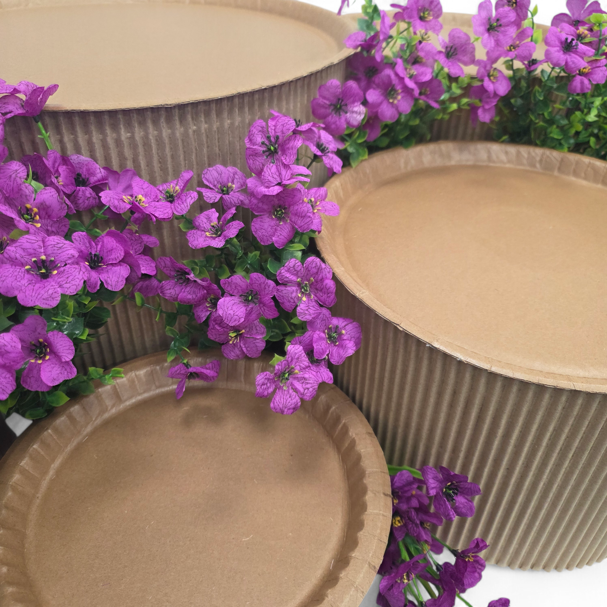 Grazing table kit with purple flower decorations