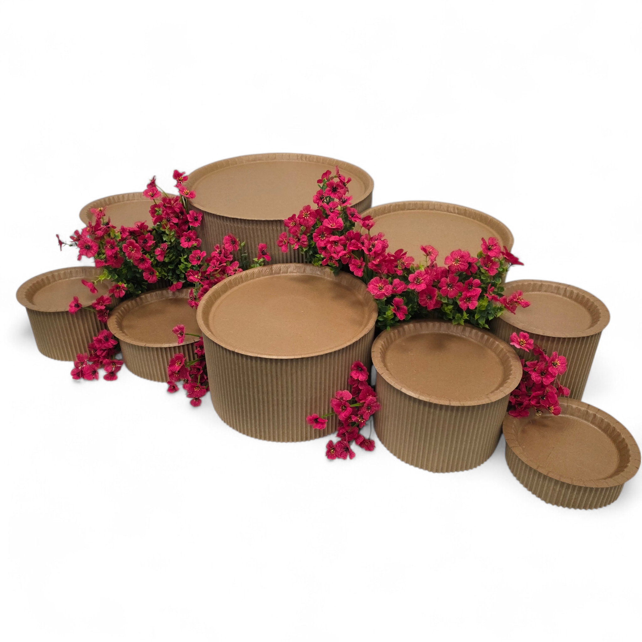 Grazing table kit with bright pink flowers