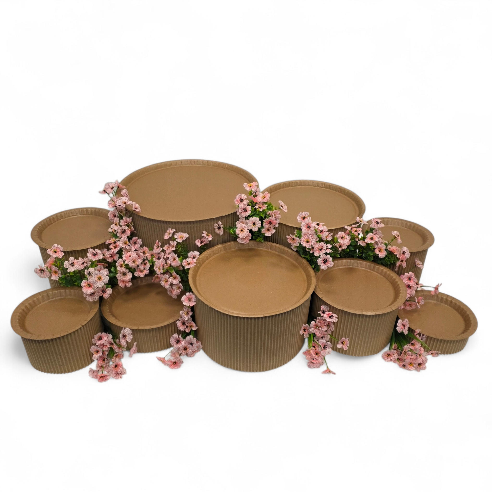 do it yourself grazing table kit with pink violet flower decorations