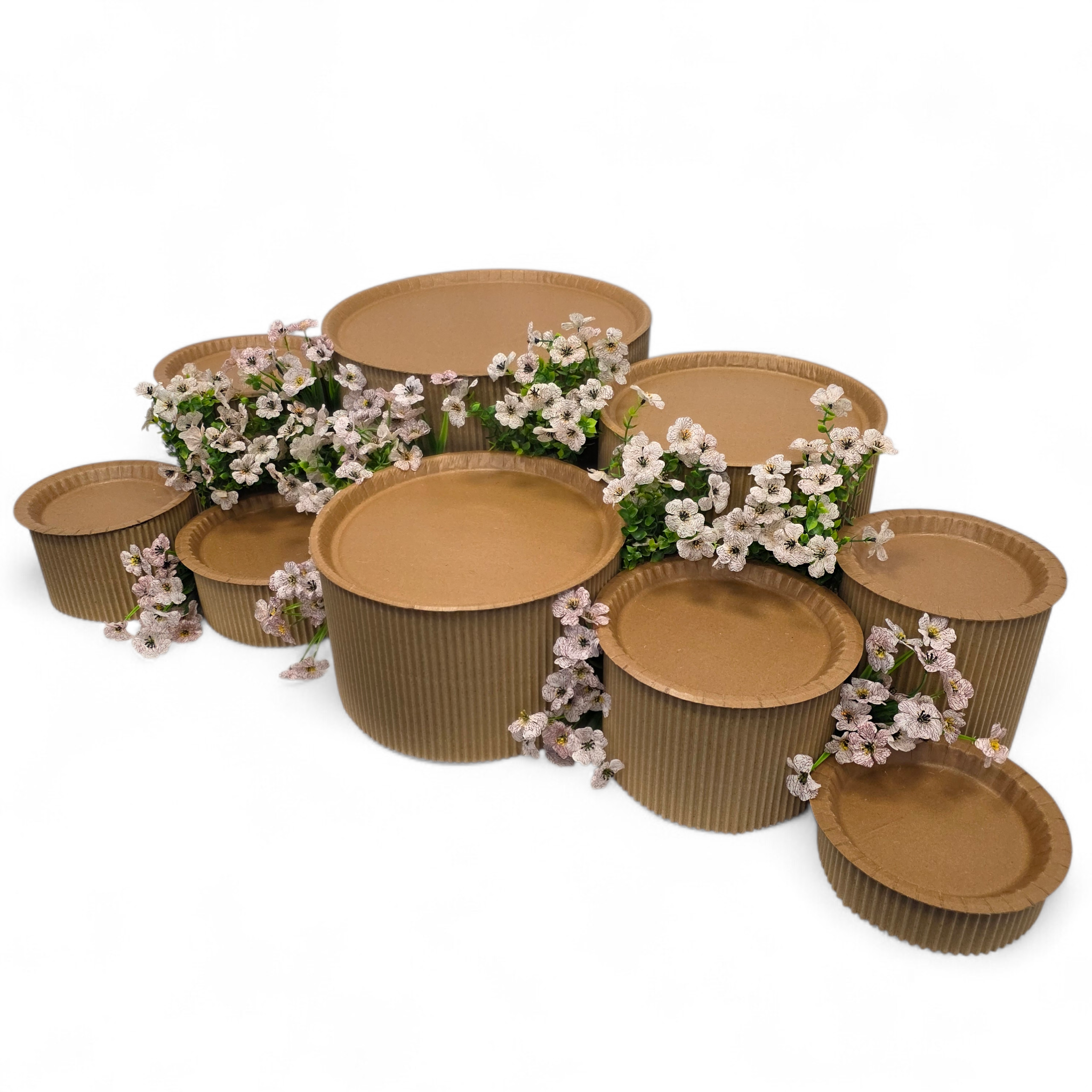 Grazing table kit with white violet flowers