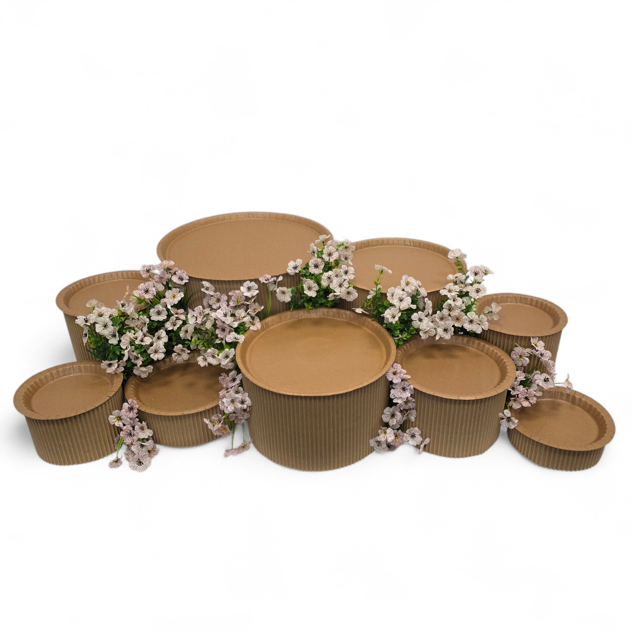 Grazing table kit with white violet flower decorations
