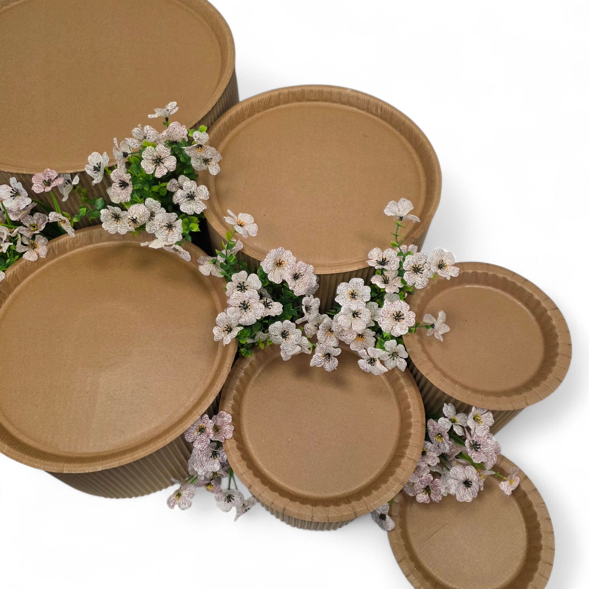 Grazing table kit with white violets decorations