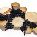 Grazing table kit with all black flowers 