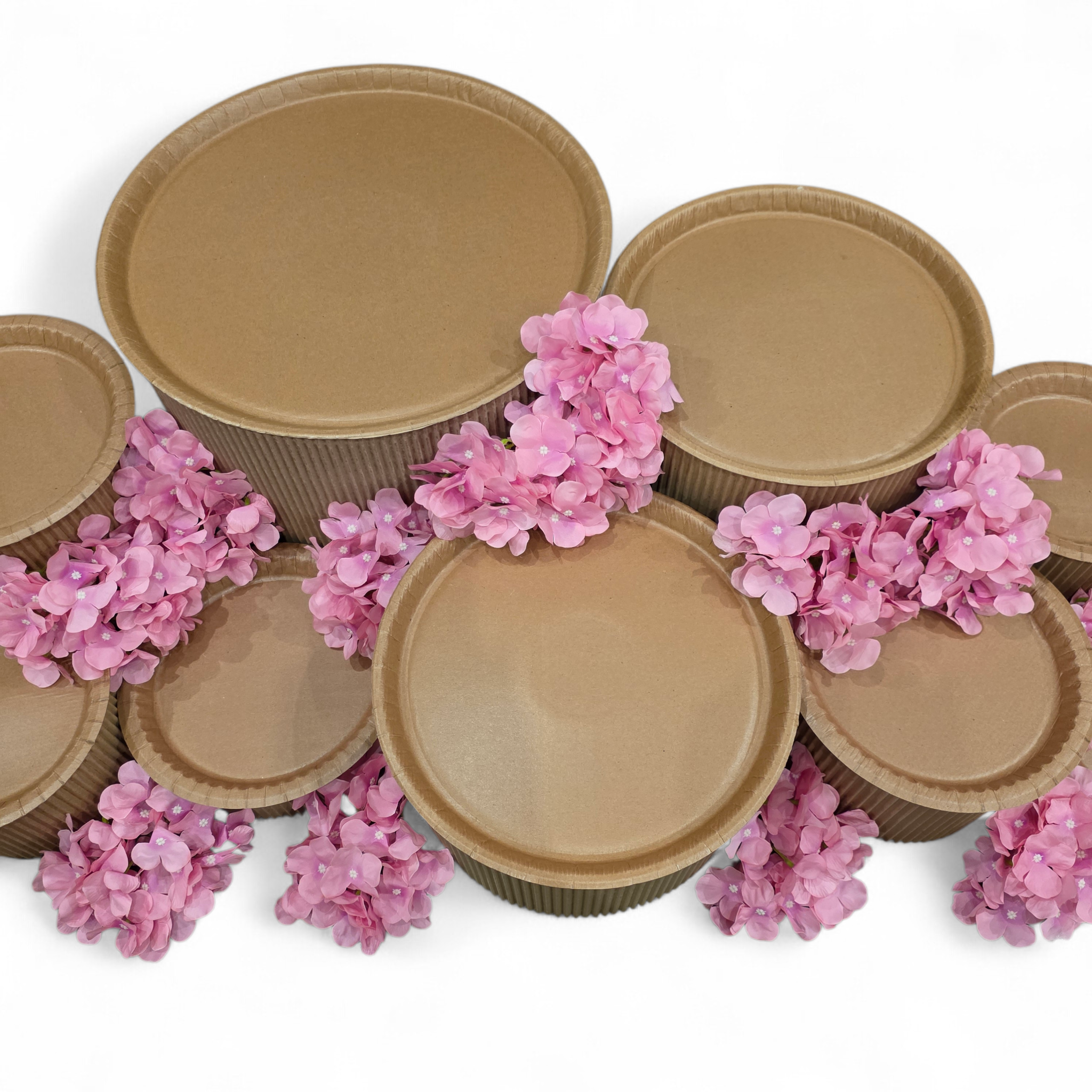 Grazing table kit with pink hydrangea flowers