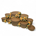 Grazing table kit with orange yellow dahlia flowers