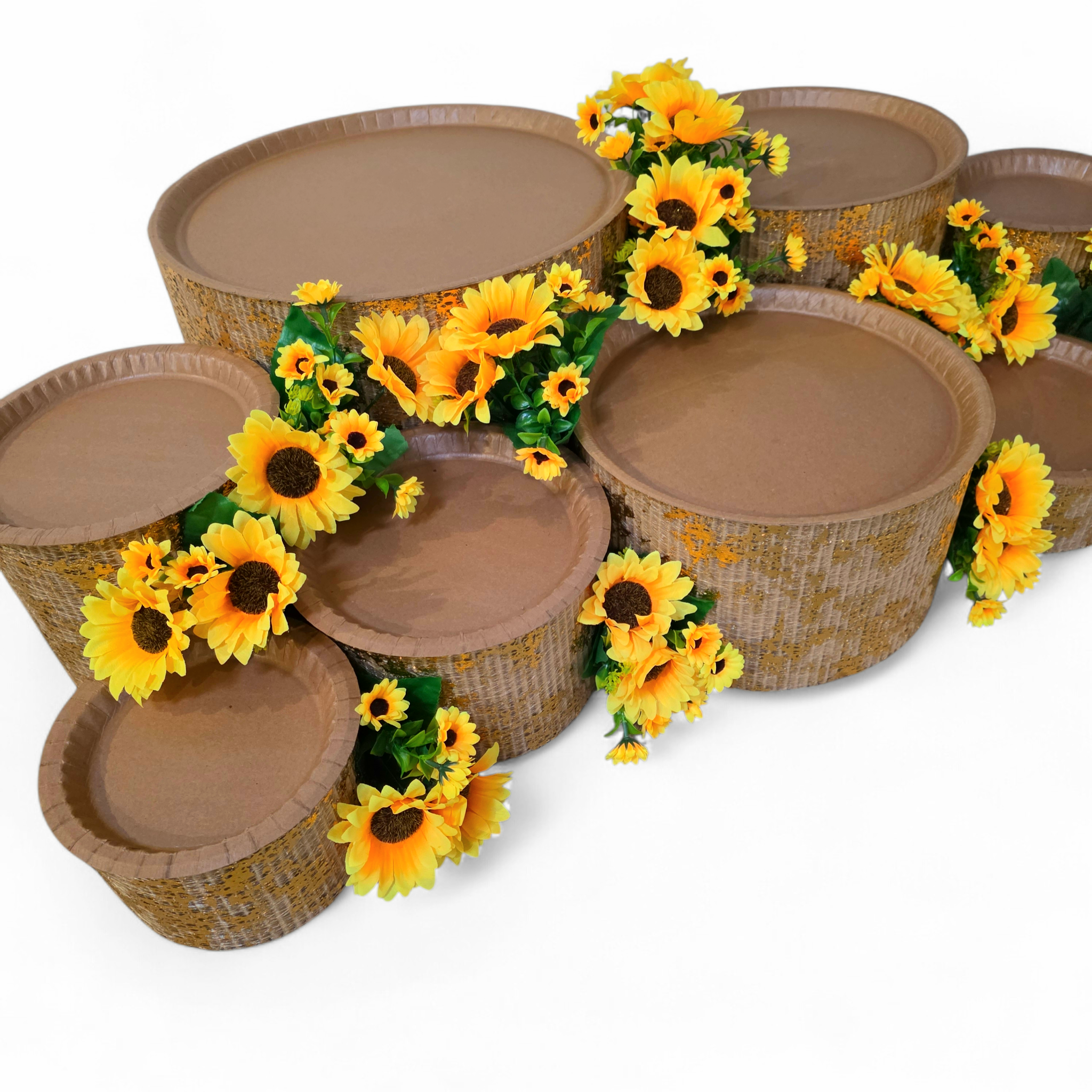 do it yourself grazing table kit with yellow sunflower decorations