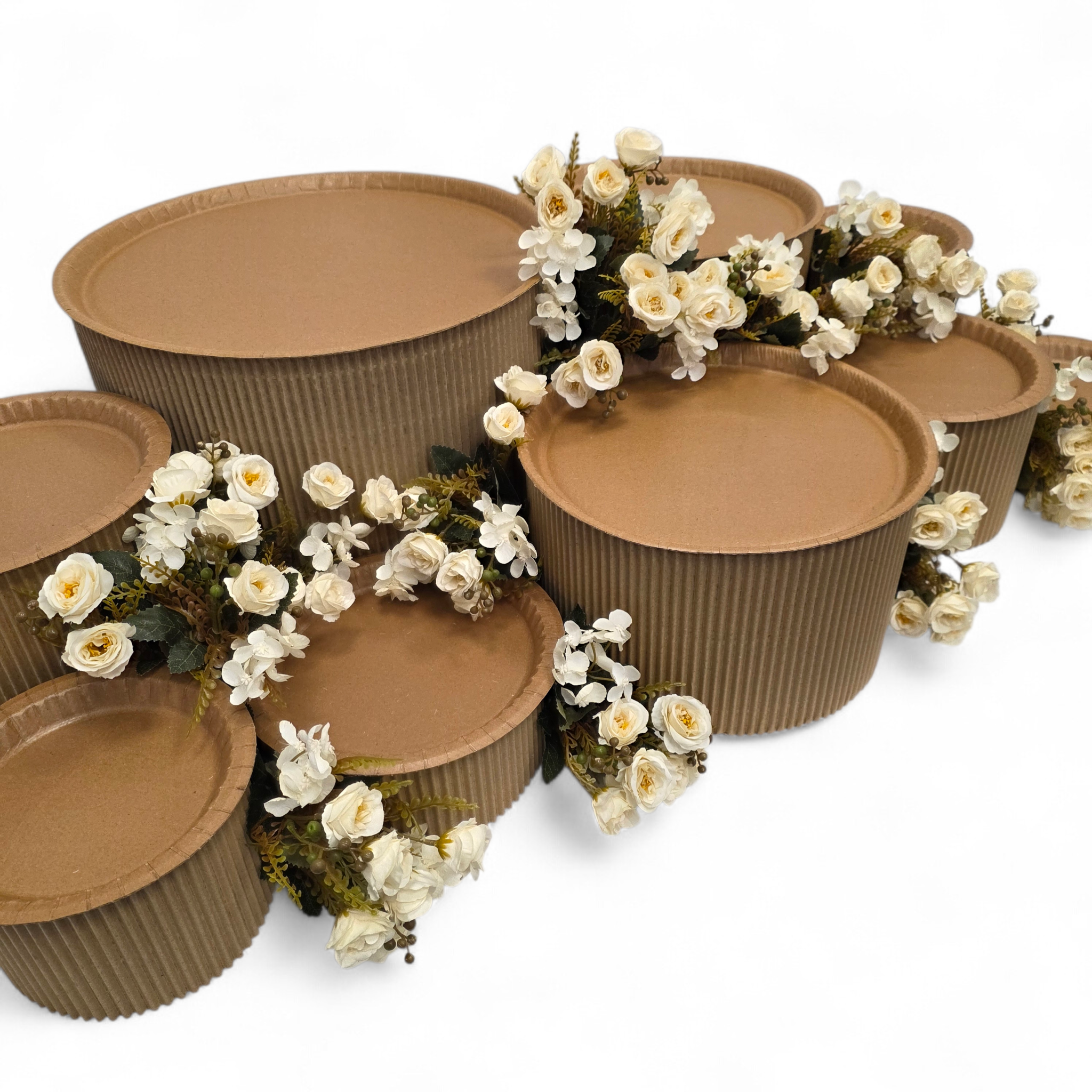 Grazing table kit with ivory white peony decorations