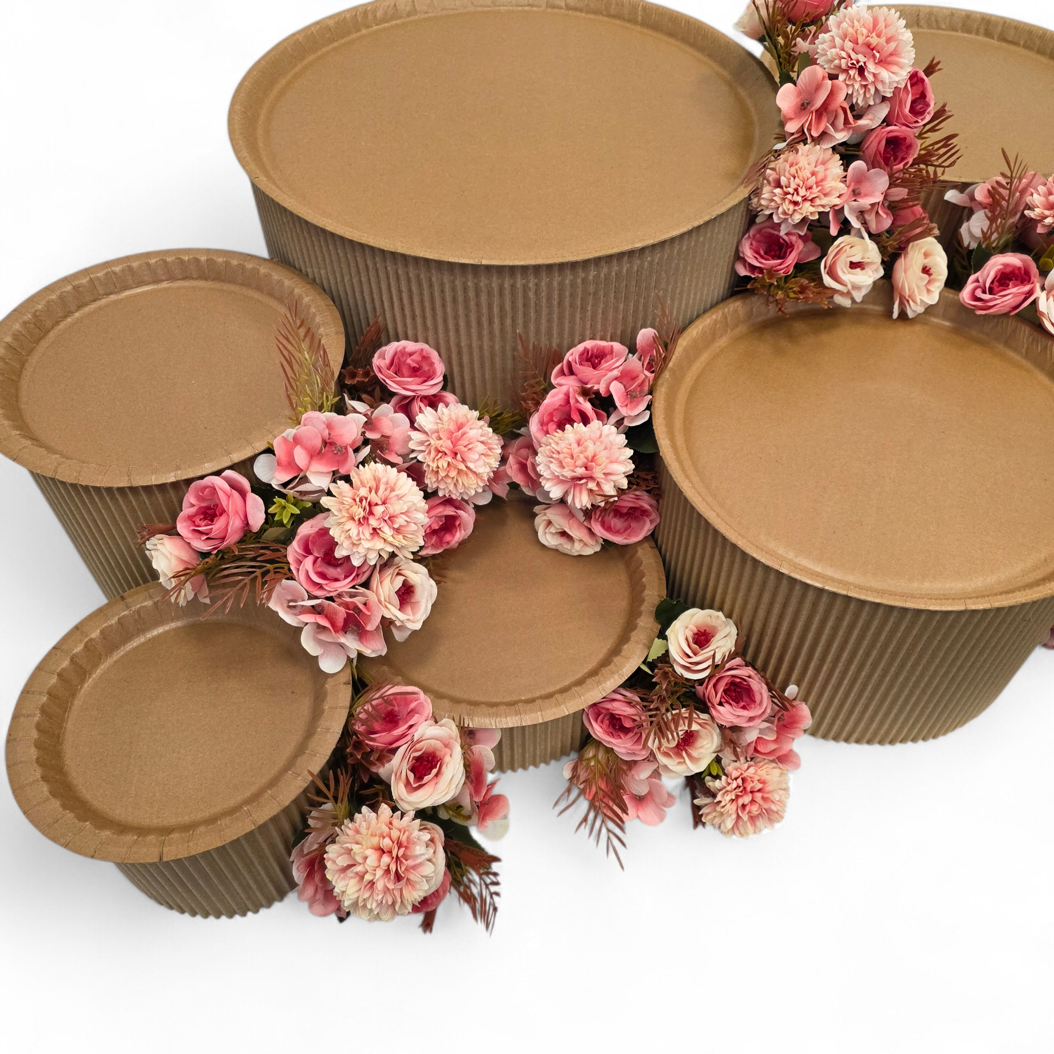 Grazing table kit with pink flower decorations