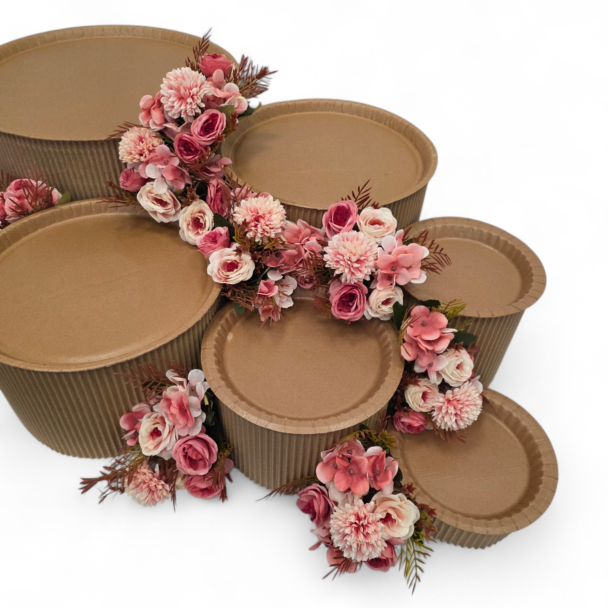 Grazing table kit with pink flower decorations