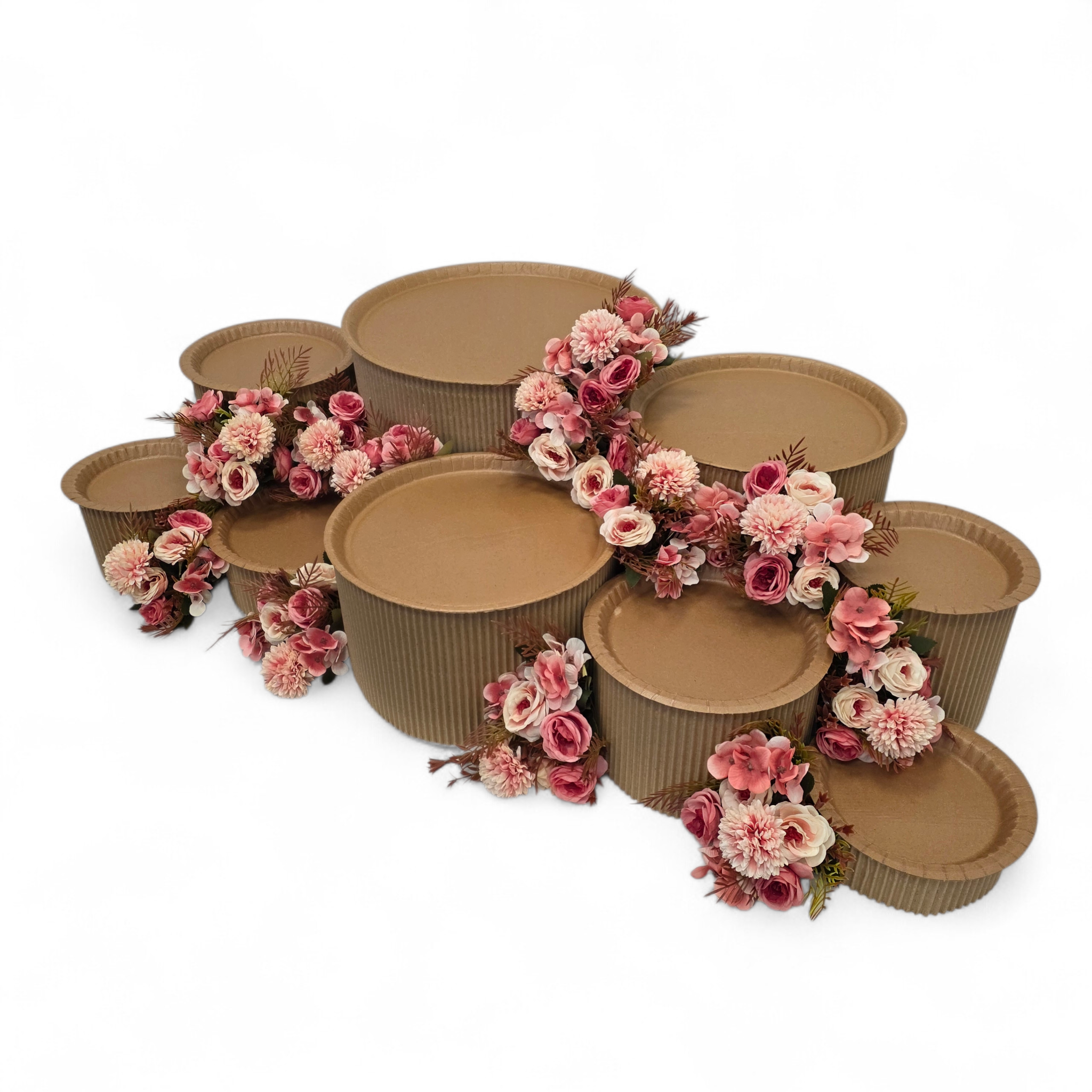 Grazing table kit with pink flower decorations