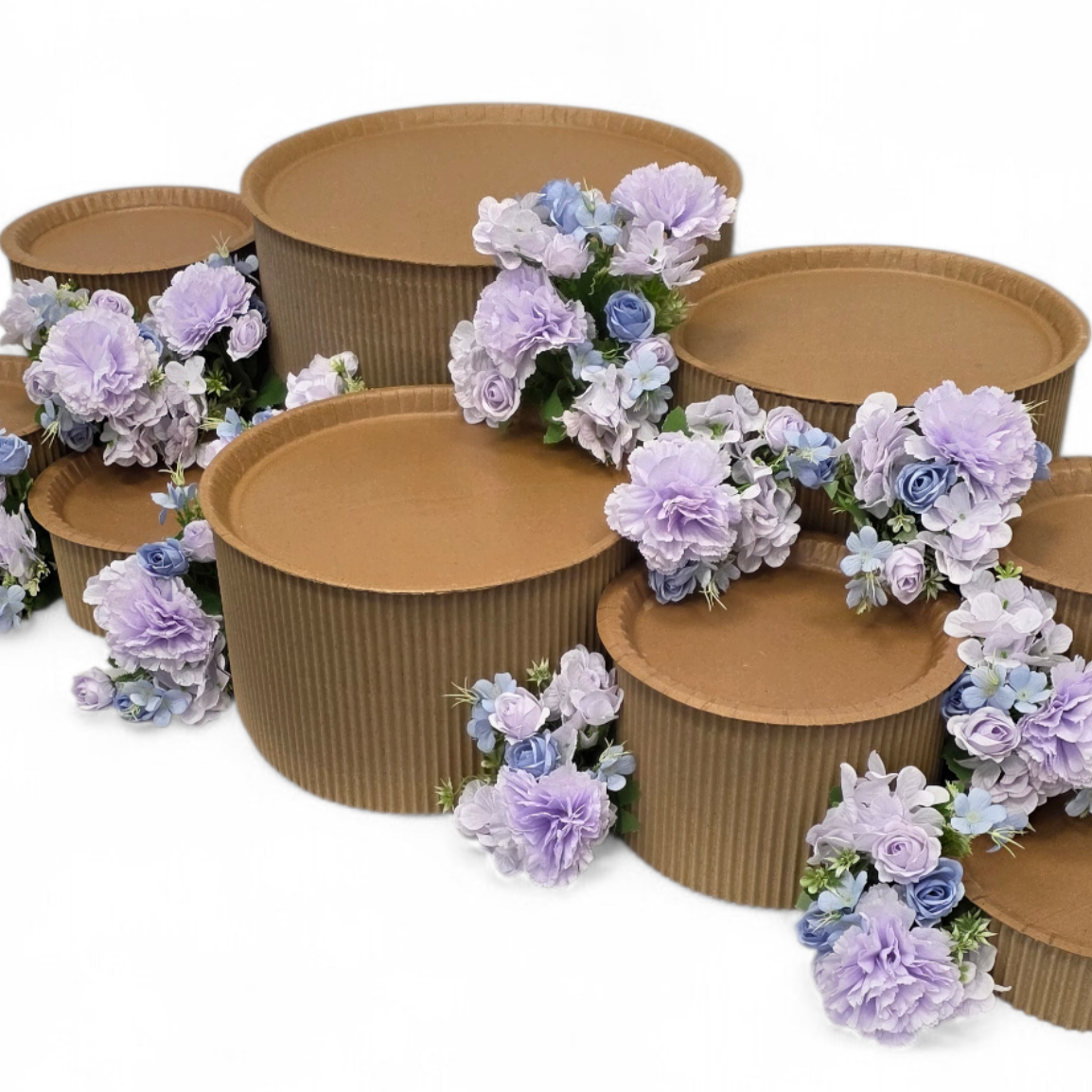 Grazing table kit with light purple flower decorations