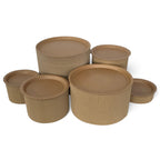 DIY grazing table kit with disposable natural kraft platters plinths front view - grazekits