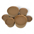 DIY grazing table kit with disposable natural kraft platters plinths main view - grazekits