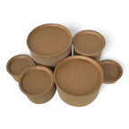 DIY grazing table kit with disposable natural kraft platters plinths main view - grazekits