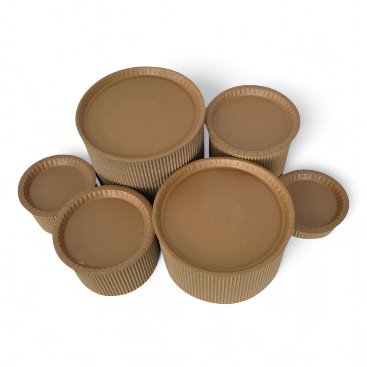 DIY grazing table kit with disposable natural kraft platters plinths main view - grazekits