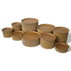 DIY grazing table kit with disposable natural kraft platters plinths front right view - grazekits