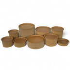 DIY grazing table kit with disposable natural kraft platters plinths front view - grazekits