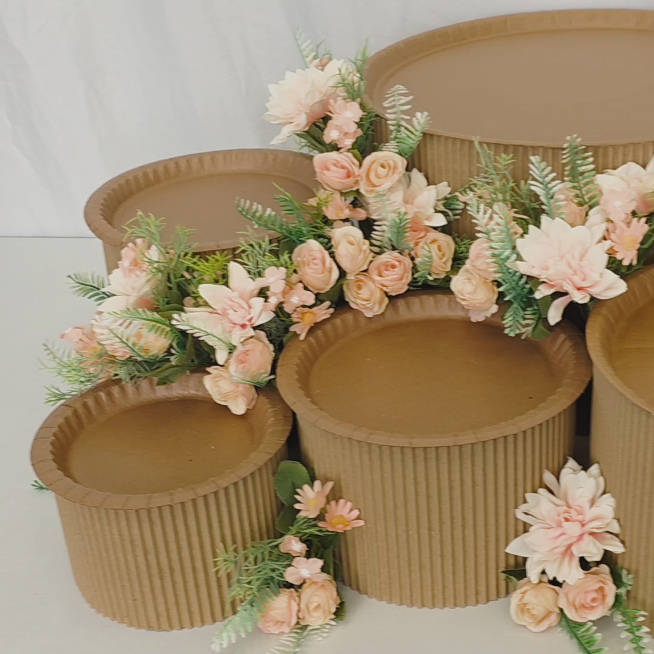 GRAZEKITS - PLATTER KIT - NATURAL / BLUSH DAHLIAS